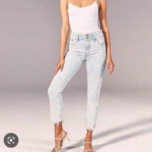 Abercrombie Double Waist High Rise Mom Jeans